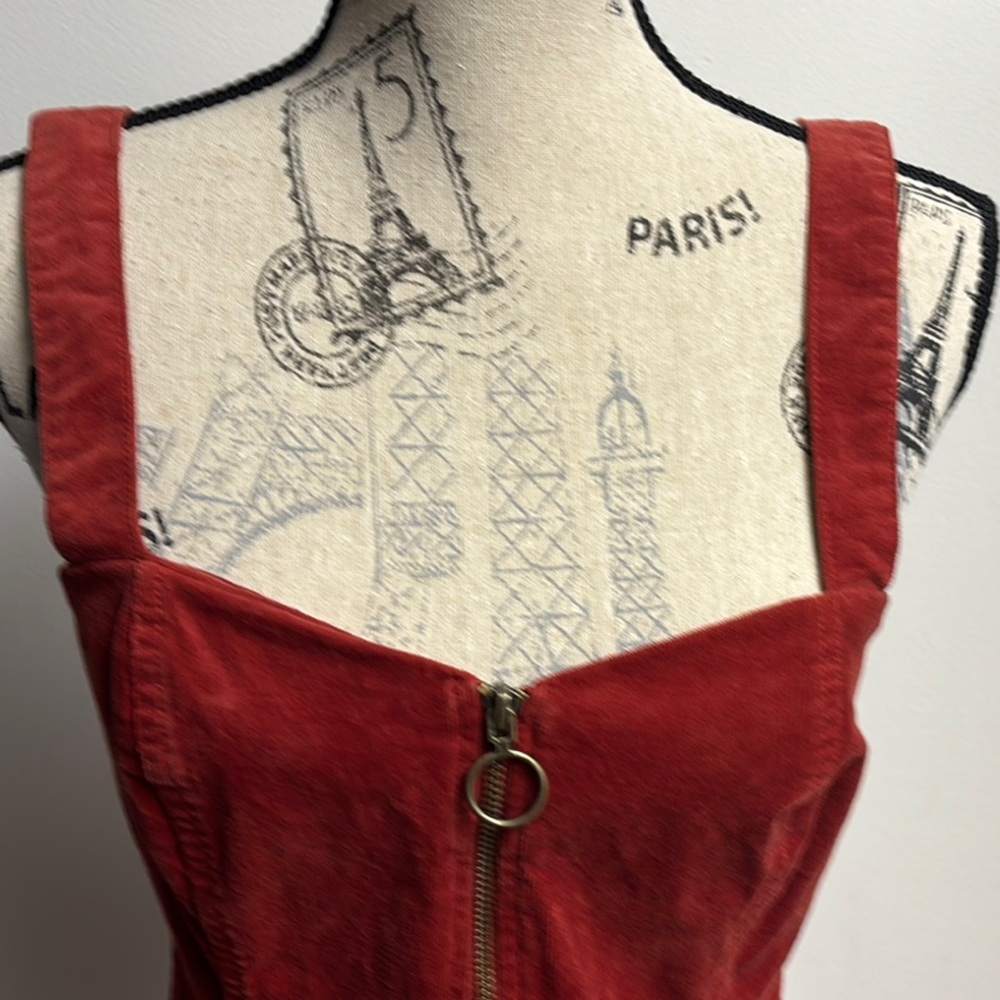 Y2K Burnt Orange Corduroy Dress - Picture 8 of 16